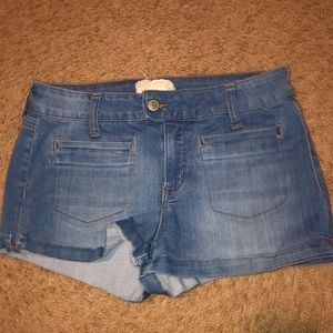 blue jean shorts